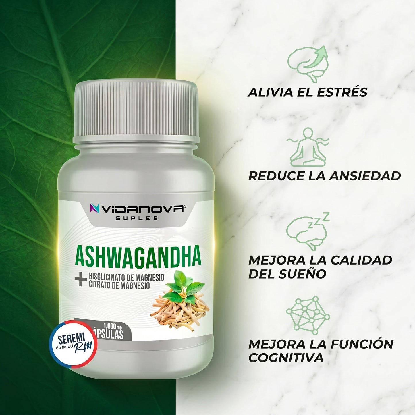 Ashwagandha Cápsulas 1000mg