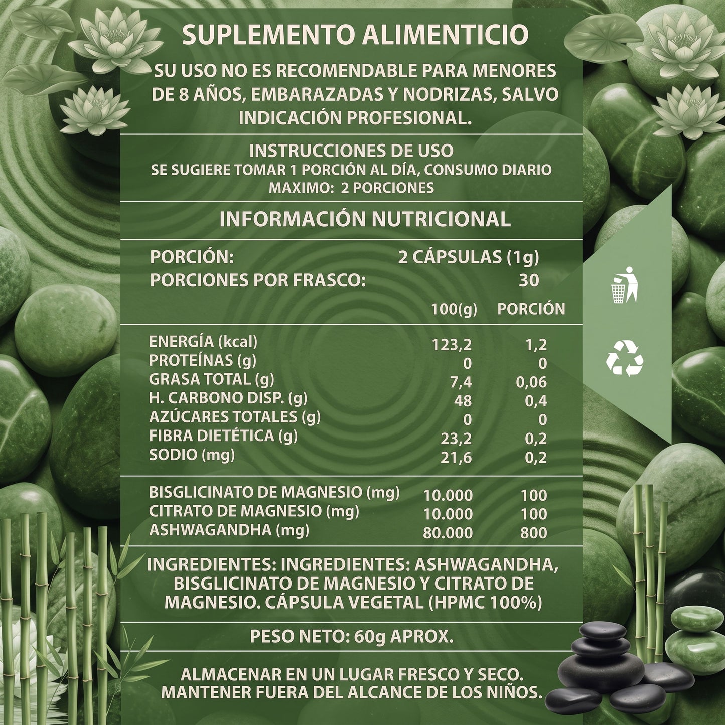 Ashwagandha Cápsulas 1000mg