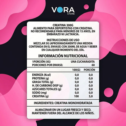 Creatina WOMAN Monohidratada Micronizada 300g