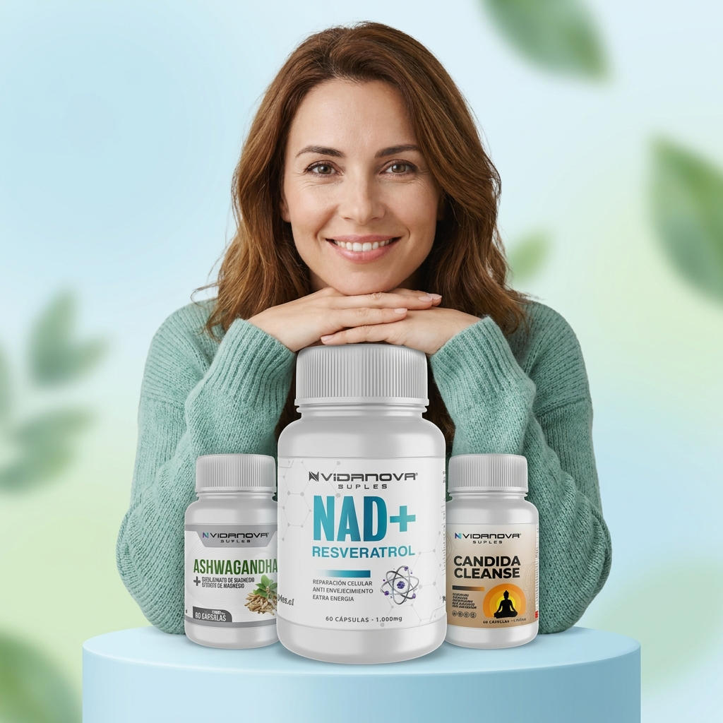 TRIPACK: Nad+ Resveratrol, Ashwagandha, Candida Cleanse